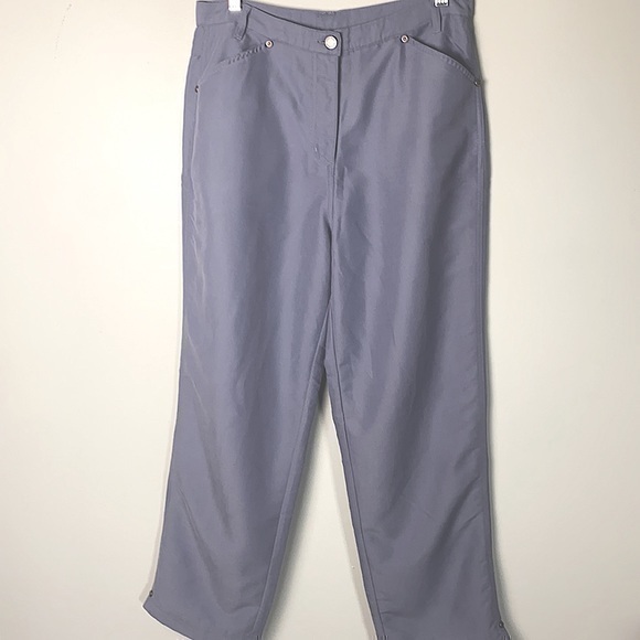 Woolrich Grey-Blue Slate Super Soft Straight Leg Pants. Size 10-Petite. Euc
